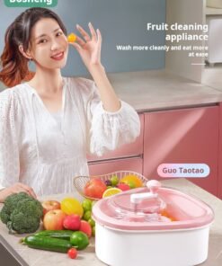 “Hands-Free Fruit & Vegetable Washing Bowl – Draining Basket, New Home Produce Cleaner”